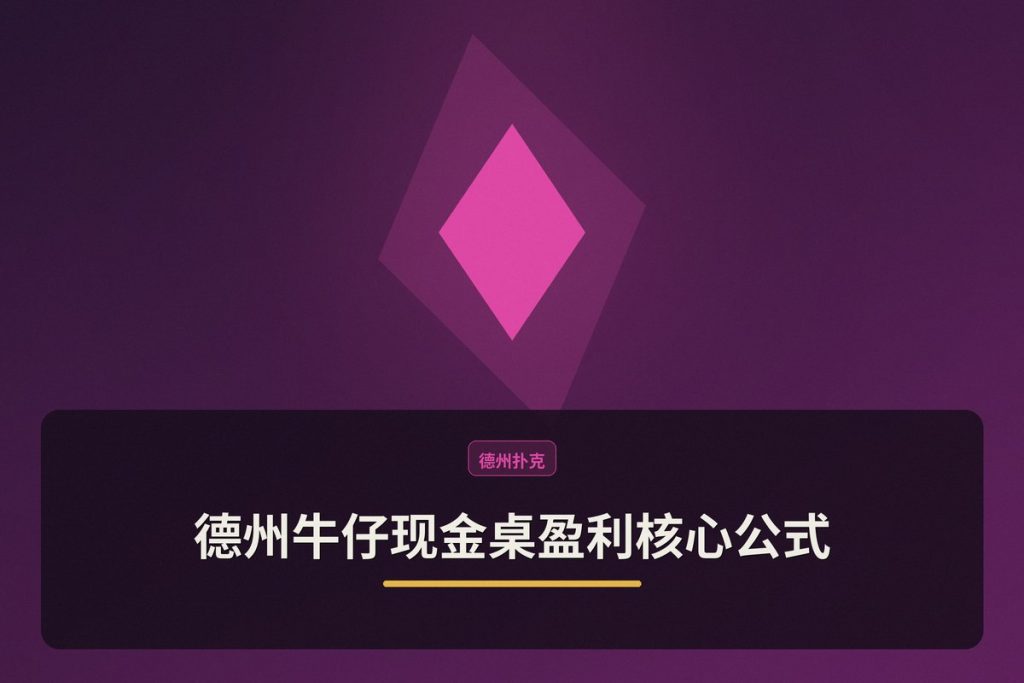 德州牛仔现金桌盈利核心公式：三个要素帮你稳稳打