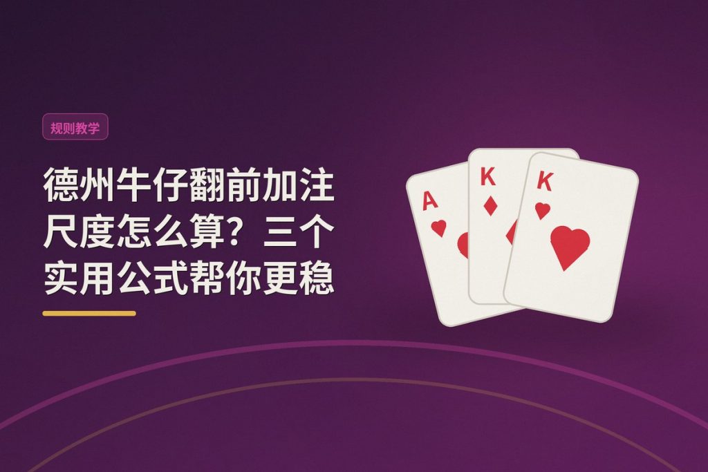 德州牛仔翻前加注尺度怎么算？三个实用公式帮你更稳开局