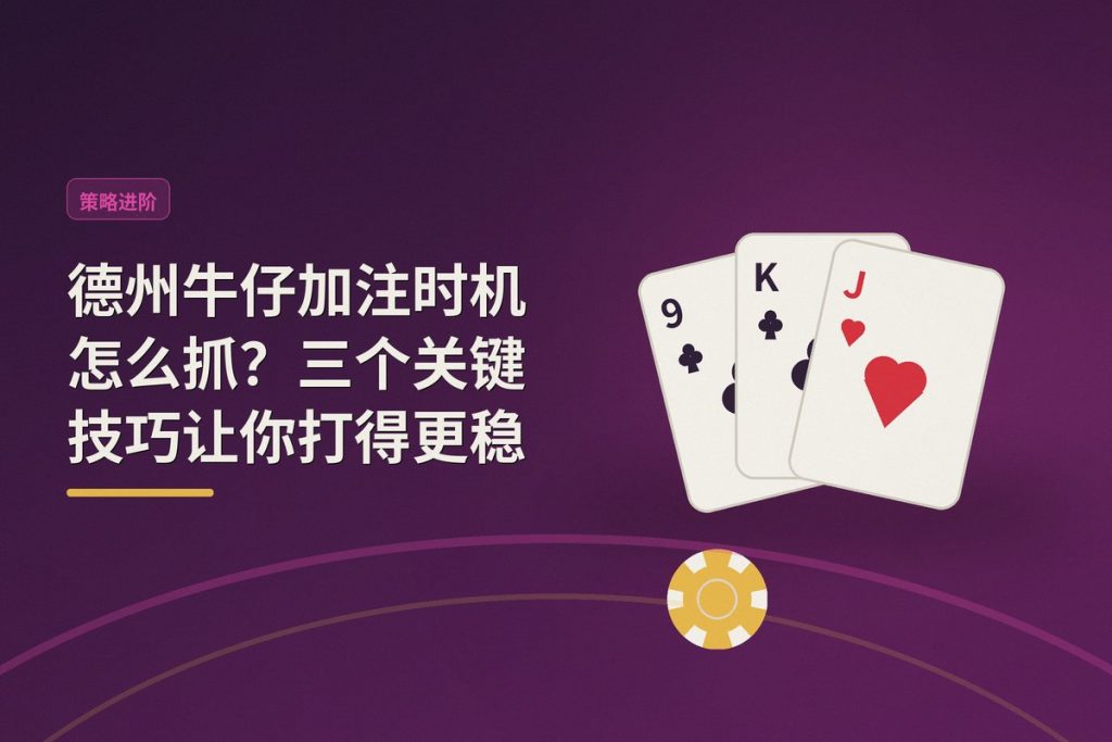 德州牛仔加注时机怎么抓？三个关键技巧让你打得更稳