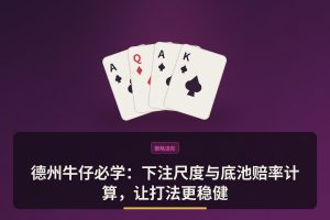 德州牛仔必学：下注尺度与底池赔率计算，让打法更稳健